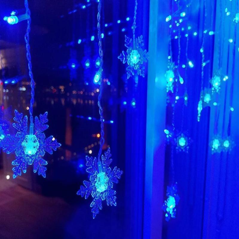 Snowflake Pattern LED Curtain Light Chain