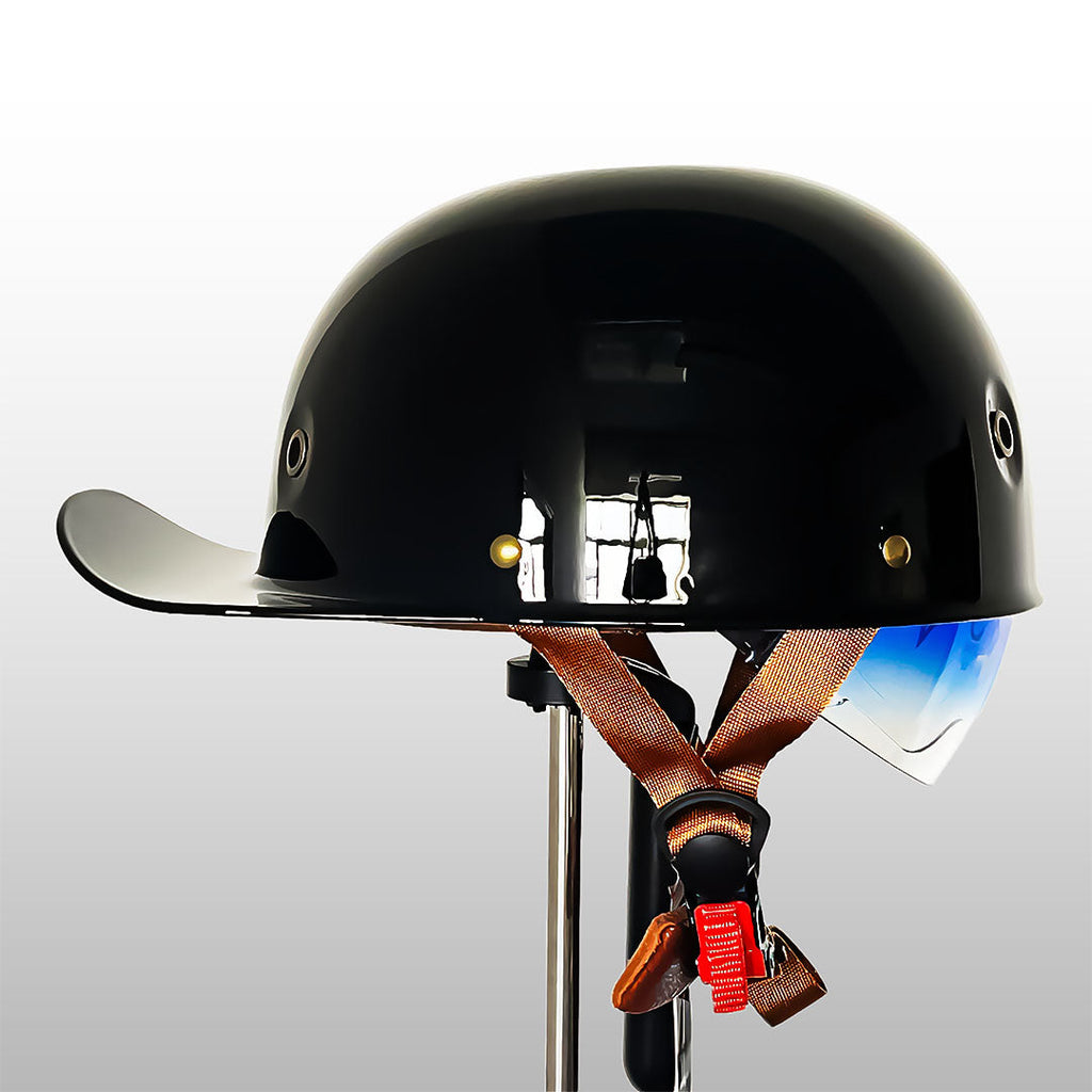 Let certificeret Moto-baseballhjelm med halvshell-konstruktion