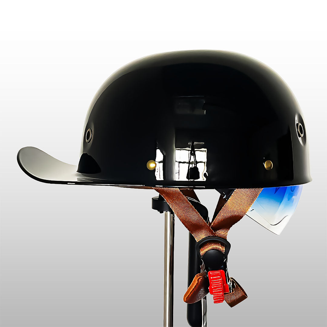Let certificeret Moto-baseballhjelm med halvshell-konstruktion