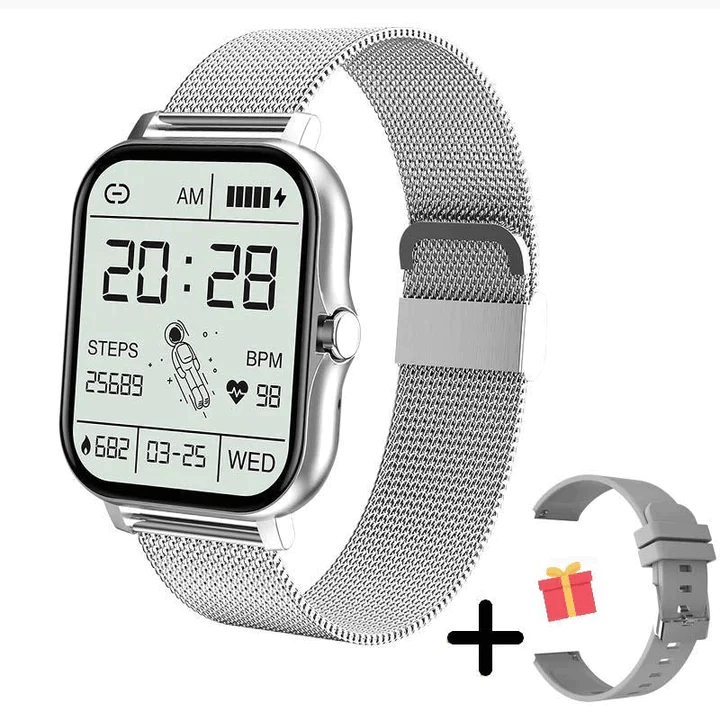 Slankt smartwatch til kvinder — sundhedsovervågning, minimalistisk touchscreen