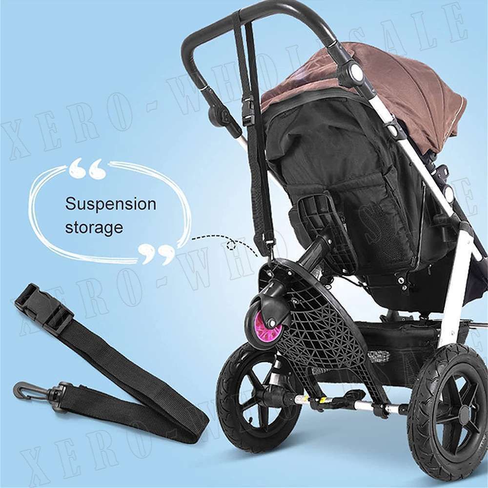 Kinderwagen-Trittbrett-Sitz-Steh-Verbindungselement – 360°-Schwenkräder, werkzeugfreie Montage