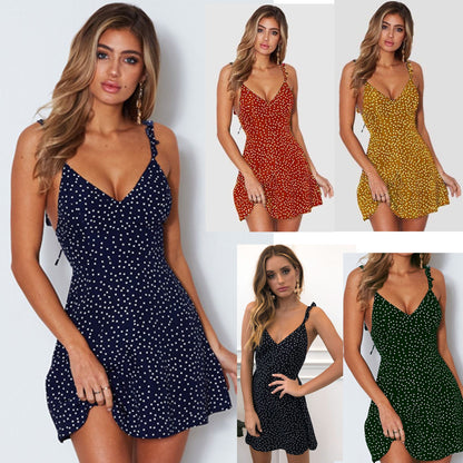 Robe d’Été à Pois – Élégance Naturelle