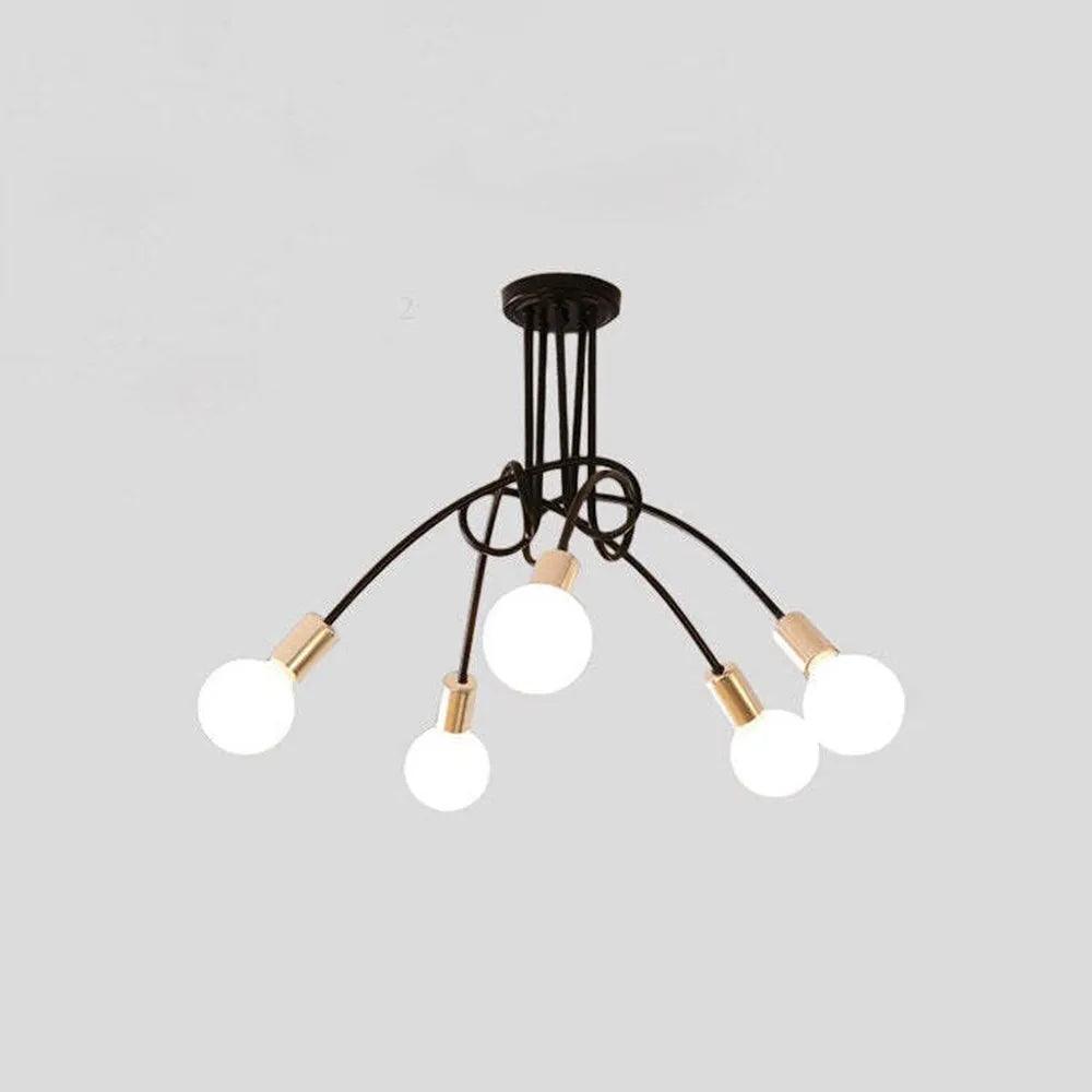 Candelabru minimalist sferic cu mai multe globuri, din fier | boxzora