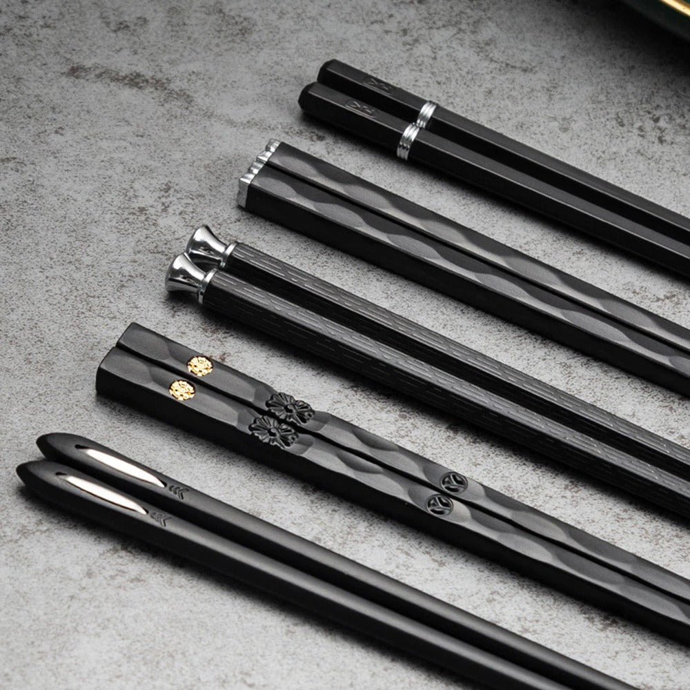 Set DineLux da 5 paia di bacchette — design raffinati e lussuosi