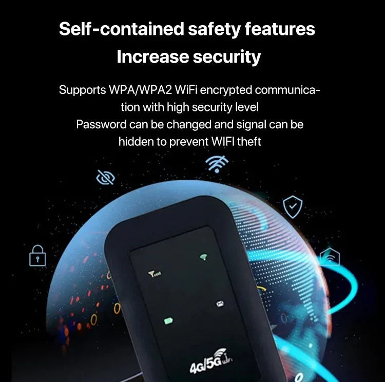 Kompakt 5G WiFi-ruter – rask mobil hotspot-enhet