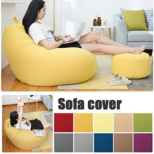 Housse de pouf poire élégante et ergonomique — 80x90 cm, 100x120 cm