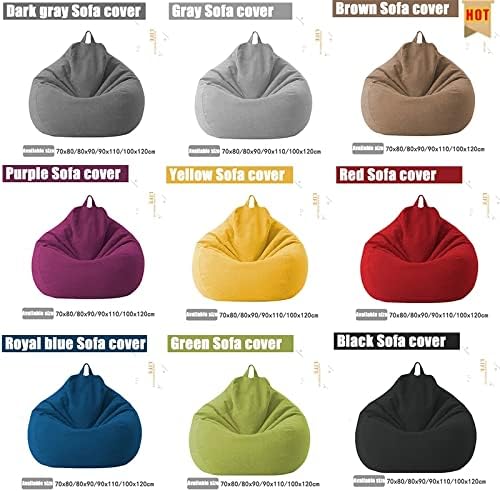 Housse de pouf poire élégante et ergonomique — 80x90 cm, 100x120 cm