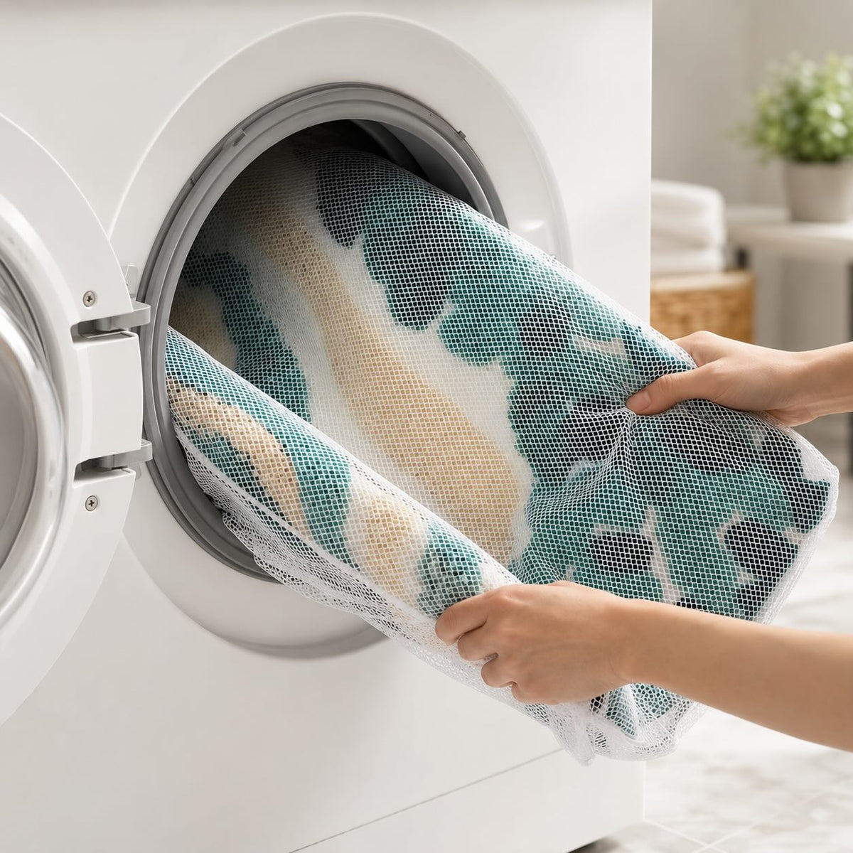 Modern Wavy Microfiber Bath Mat — Absorbent Texture, Secure Non-Slip Backing