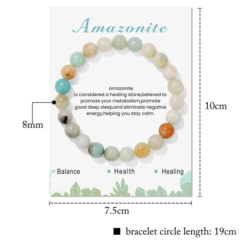 Aria-armbånd med naturlige krystaller til energihealing