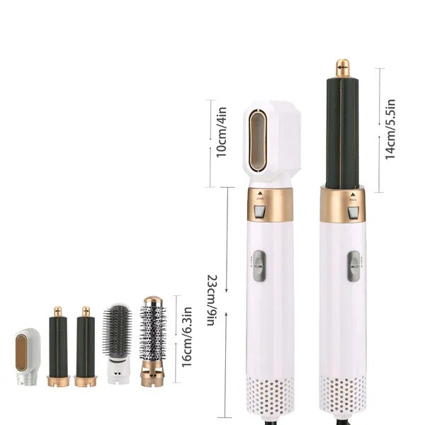 Spazzola asciugacapelli multifunzione FusionStyle — 5 accessori, piega in pochi minuti