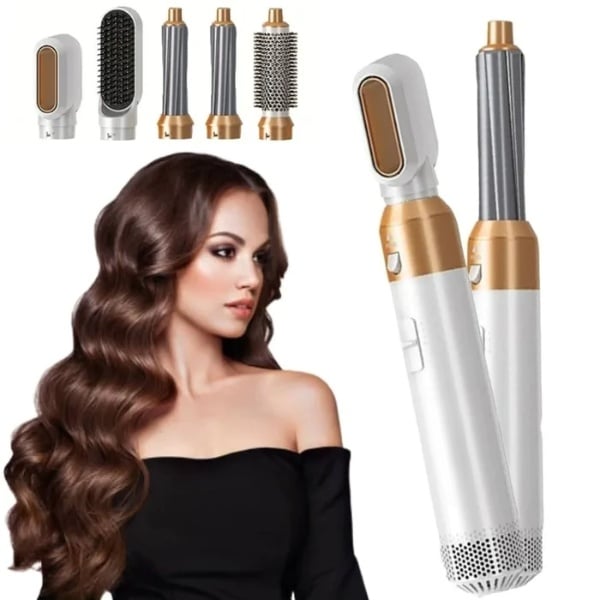 Spazzola asciugacapelli multifunzione FusionStyle — 5 accessori, piega in pochi minuti