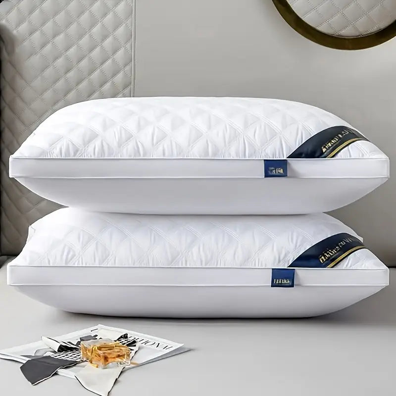 DreamRest-sett med 2 hypoallergene 3D-puter — myk nakkestøtte, ergonomisk kontur