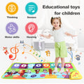 Tapete de dança musical multifunções - teclado de piano interativo, 8 sons de animais, design compacto e portátil