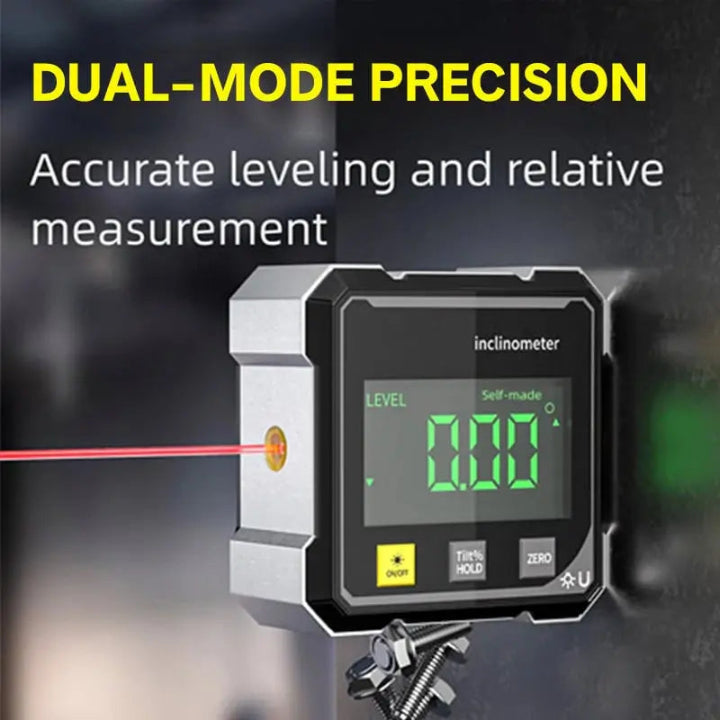 Nivel digital magnético de precisión AnglePro — resolución de 0.05°, precisión de 0.2°, buscador de ángulos compacto