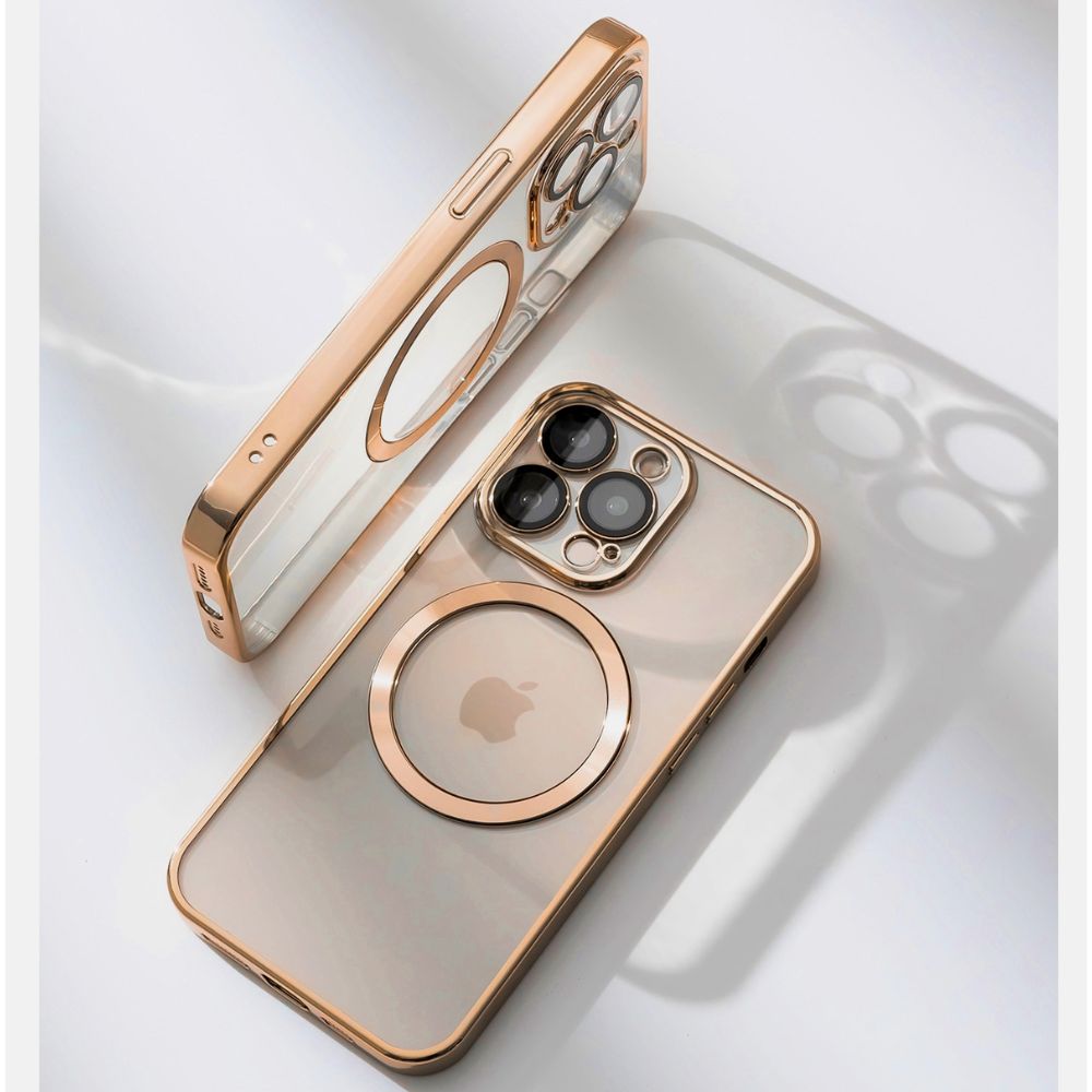 Tunt genomskinligt iPhone-skal – magnetisk ring och trådlös laddning