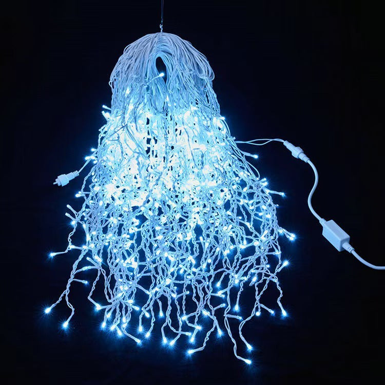 Cortina de luces LED de carámbanos de bajo voltaje de 36V – Iluminación navideña exterior impermeable de 50m