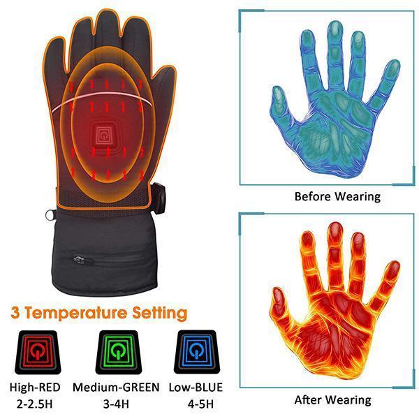 Electric Gloves — Rechargeable, Adjustable Temperature Control