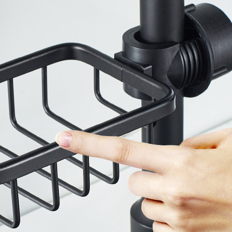 Drill Free Shower Caddy – Stainless Aluminum Build, Silver or Black