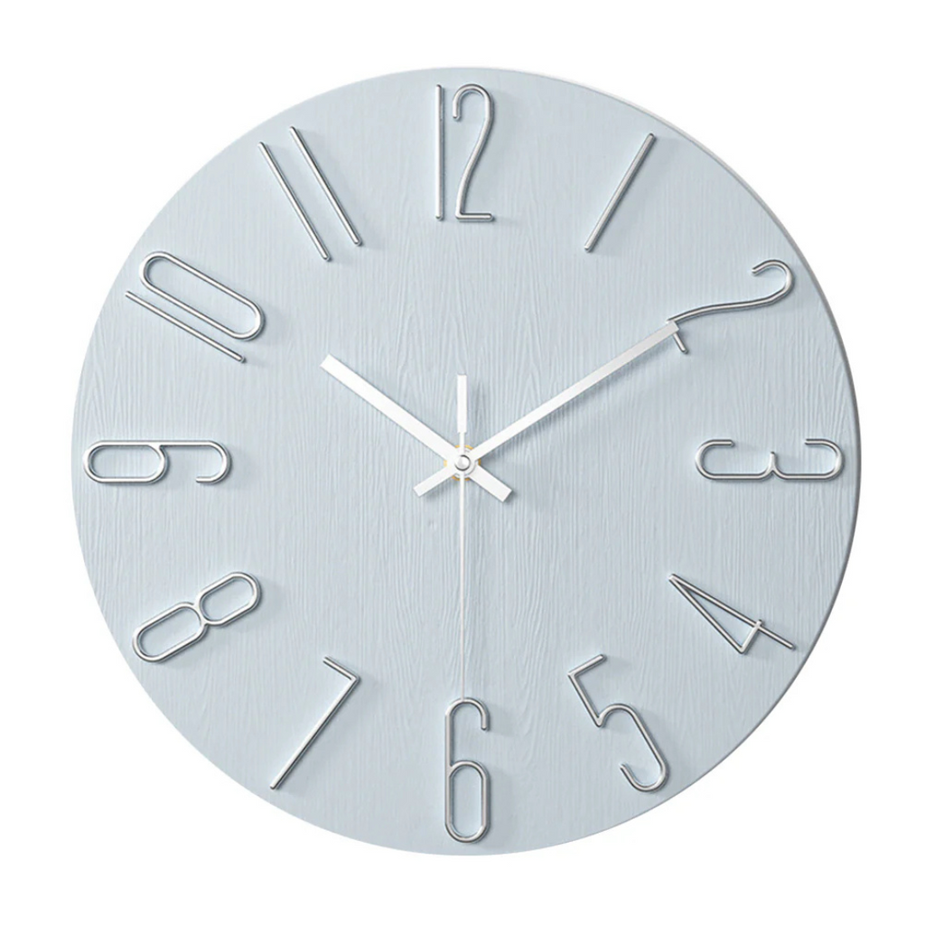 Elegancki zegar ścienny — nowoczesny, cichy mechanizm