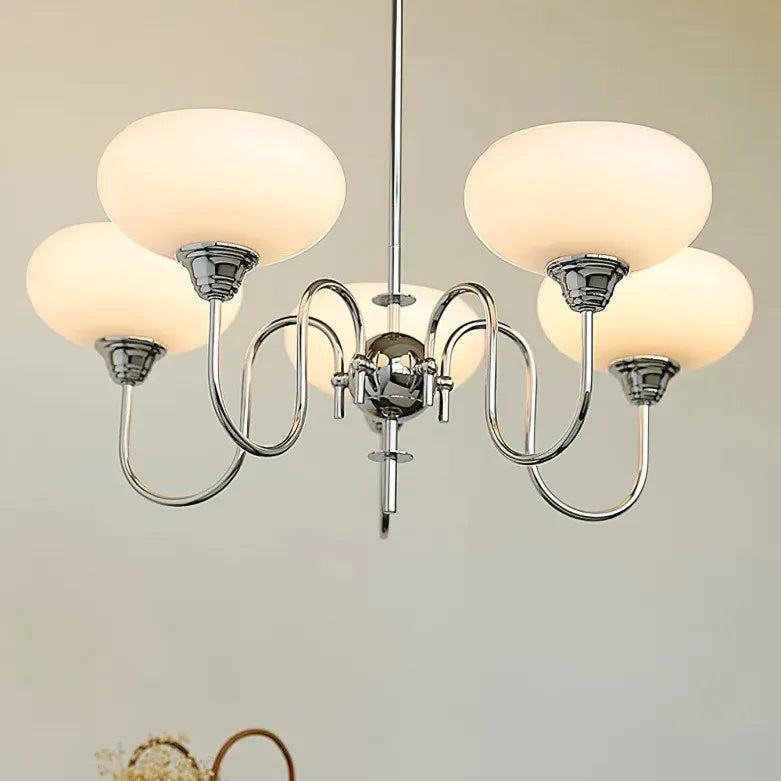 Candelabru din sticlă în culoarea kaki, în stil mid-century, cu intensitate reglabilă, pentru sufragerie | boxzora