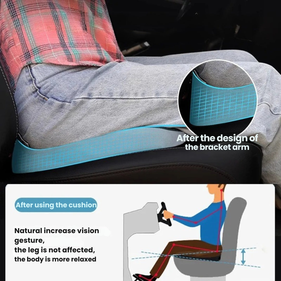 Orthopedic Car Seat Cushion – Contoured Comfort and Anti-Slip Bottom