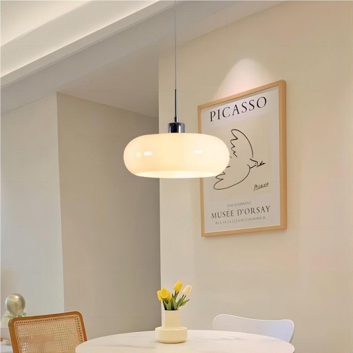 30cm Glass Pendant Lamp — Nordic Retro Bauhaus Style