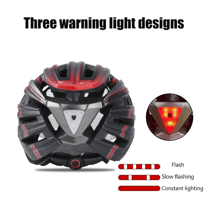 Kask rowerowy – okulary, wizjer, tylne światło LED