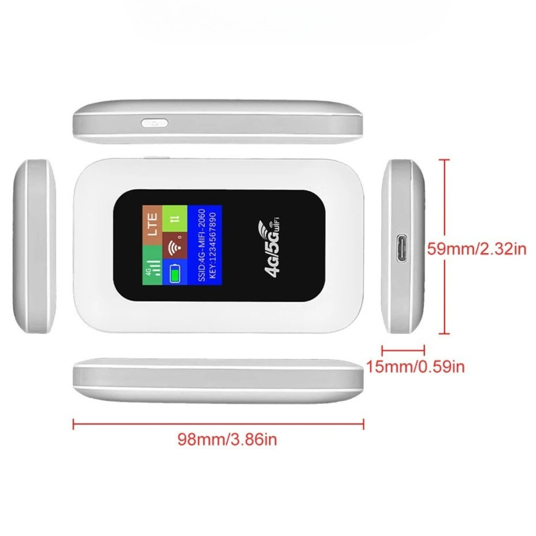Portable 5G WiFi Router Dongle — Global Hotspot, Secure Connection