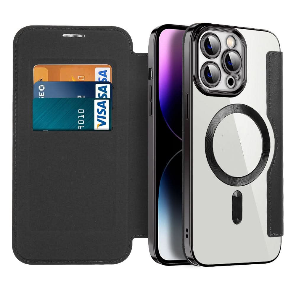 Magnetisk flip-deksel i skinn til iPhone 11–14-serien