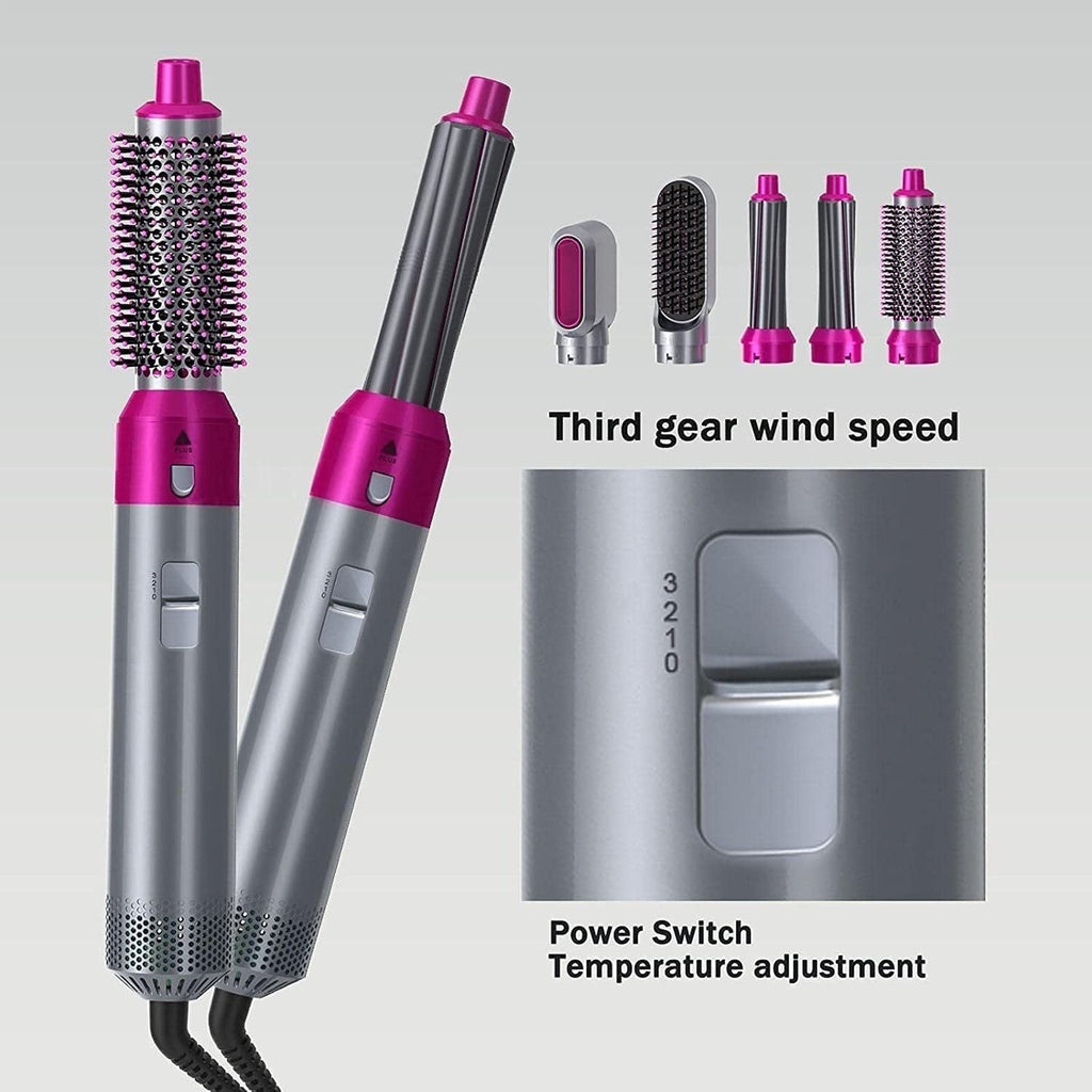 Spazzola asciugacapelli multifunzione FusionStyle — 5 accessori, piega in pochi minuti