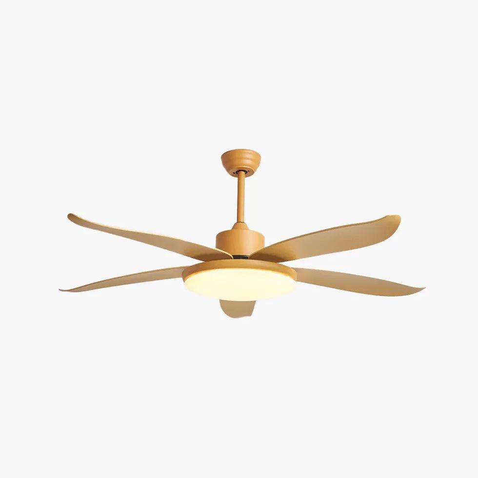 Luz de ventilador de techo silencioso con acabado de madera nórdica | boxzora