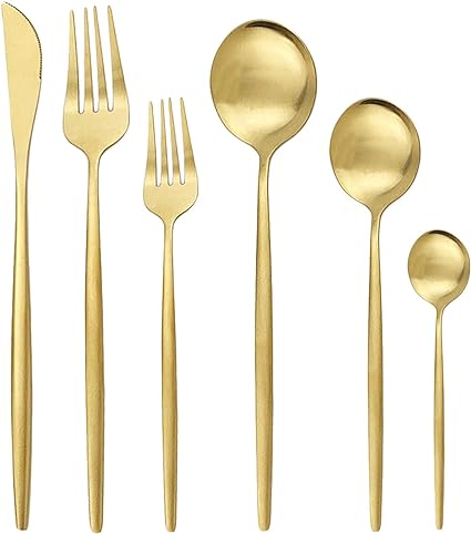 36-Piece Stainless Steel Cutlery Set — Minimalist Polished Design