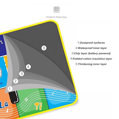 Tapete de dança musical multifunções - teclado de piano interativo, 8 sons de animais, design compacto e portátil
