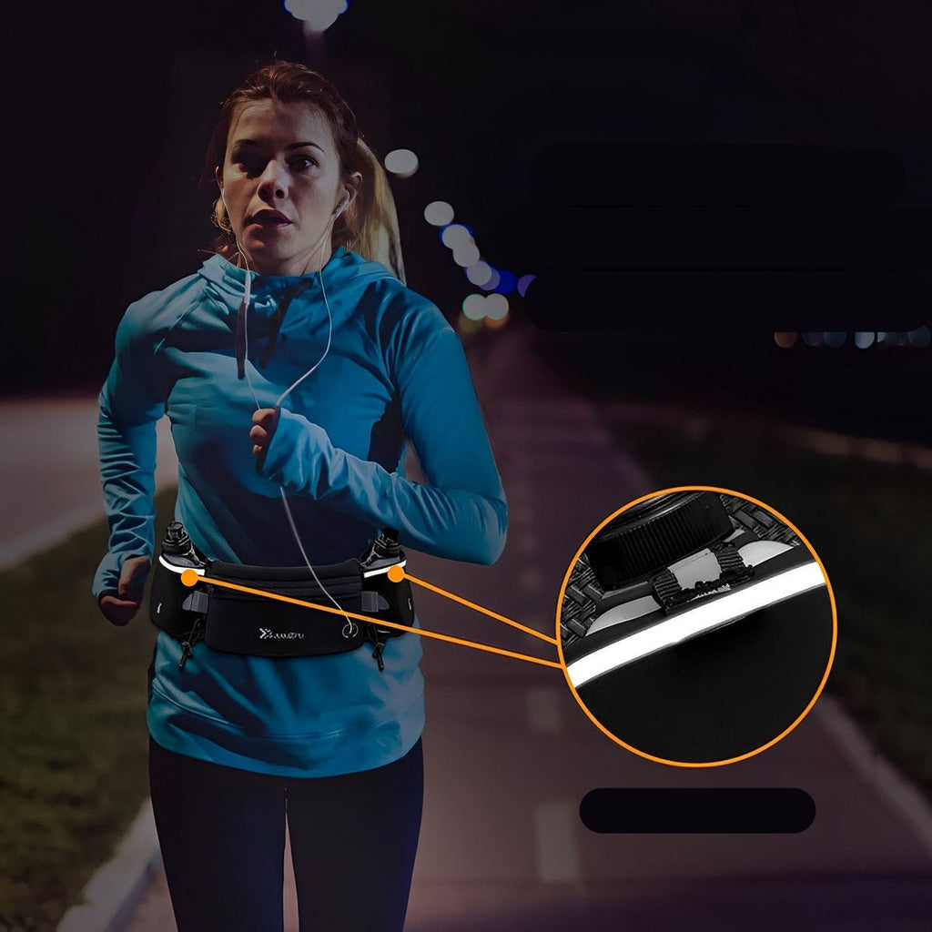 Running Waist Belt – Secure Water Bottle Holder & Storage Pocket