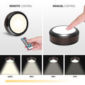 Set de 6 lămpi LED tip disc Leastyle, cu telecomandă, funcție de reglare a intensității, alimentate cu baterii, lumină albă naturală