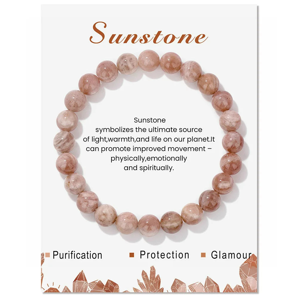 Aria-armbånd med naturlige krystaller til energihealing
