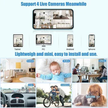 Wireless Magnetic Mini Camera — Live Audio & Video Stream