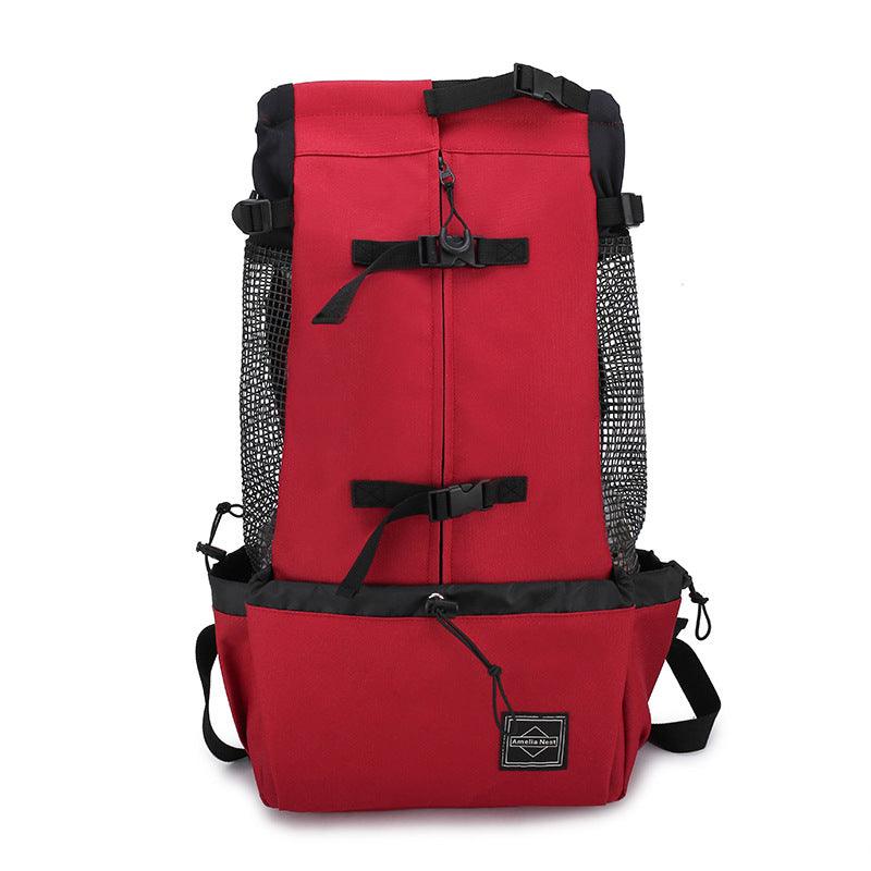 Mochila transportadora para perros de doble hombro - correas acolchadas y arnés seguro