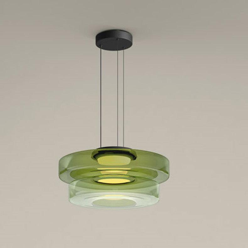 Italiensk ravfarget pendellampe av glass til spisestuen | boxzora