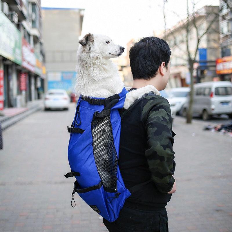 Mochila transportadora para perros de doble hombro - correas acolchadas y arnés seguro