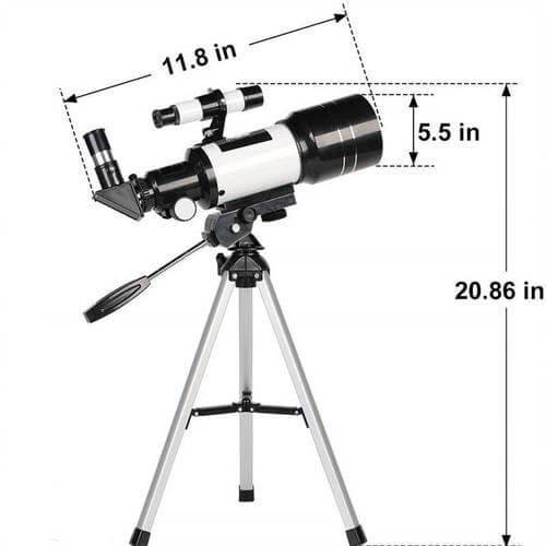 专业天文望远镜 — 70mm口径，300mm焦距，快速安装设计