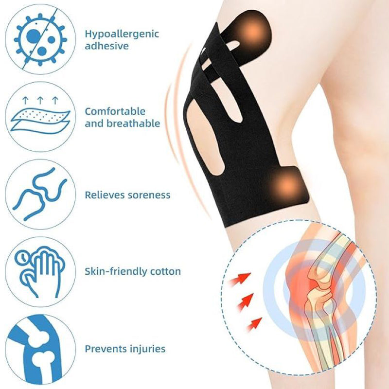 4-Piece Knee Meniscus Protection Belt — Flexible Joint Support Wrap