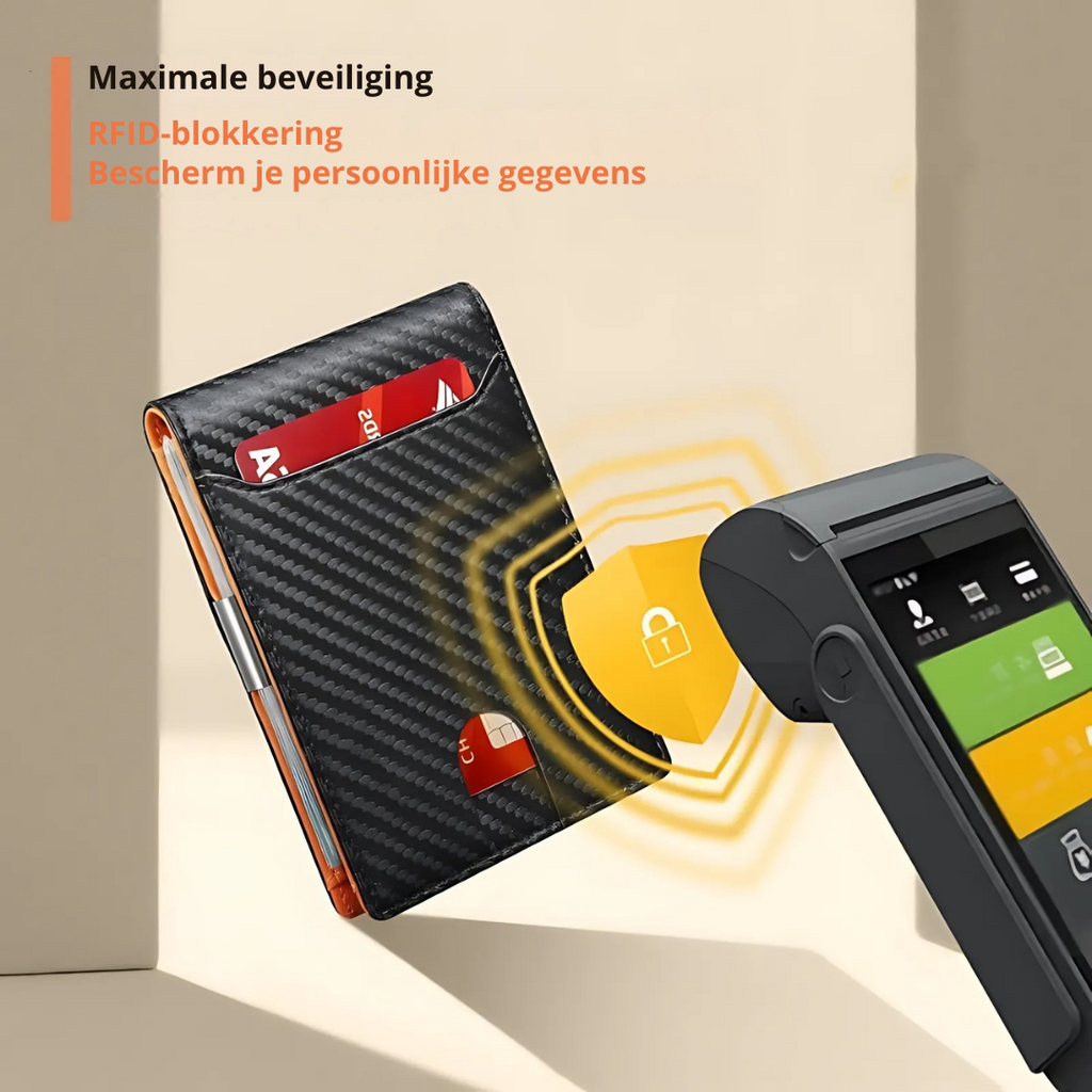 SafeSlim Compact & Secure RFID Leather Men's Wallet — Thin Profile
