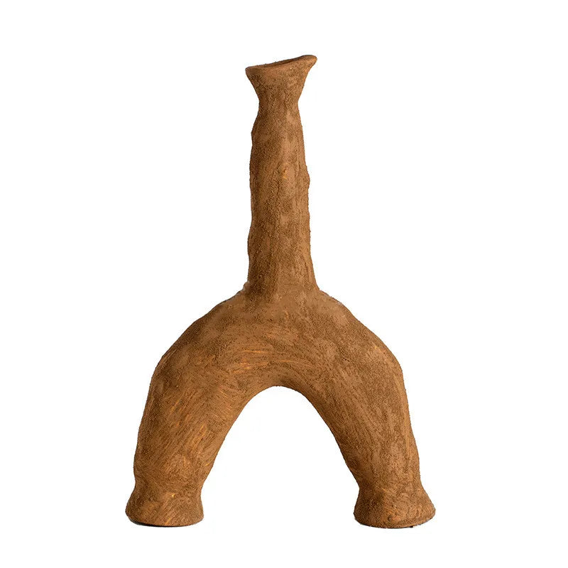 Vaso Liora Fayla, collezione di vasi in ceramica, silhouette irregolare, finitura testurizzata