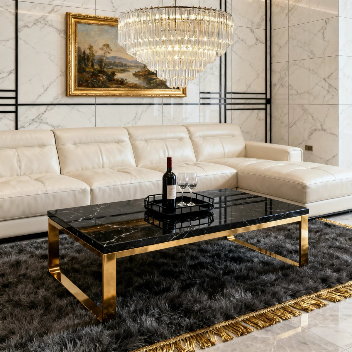 Candelabru luxos cu niveluri de cristale, cu intensitate reglabilă, pentru living | boxzora