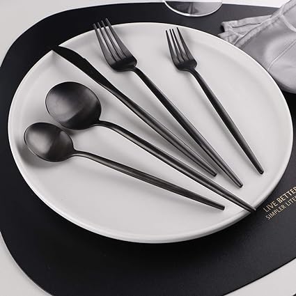 36-Piece Stainless Steel Cutlery Set — Minimalist Polished Design