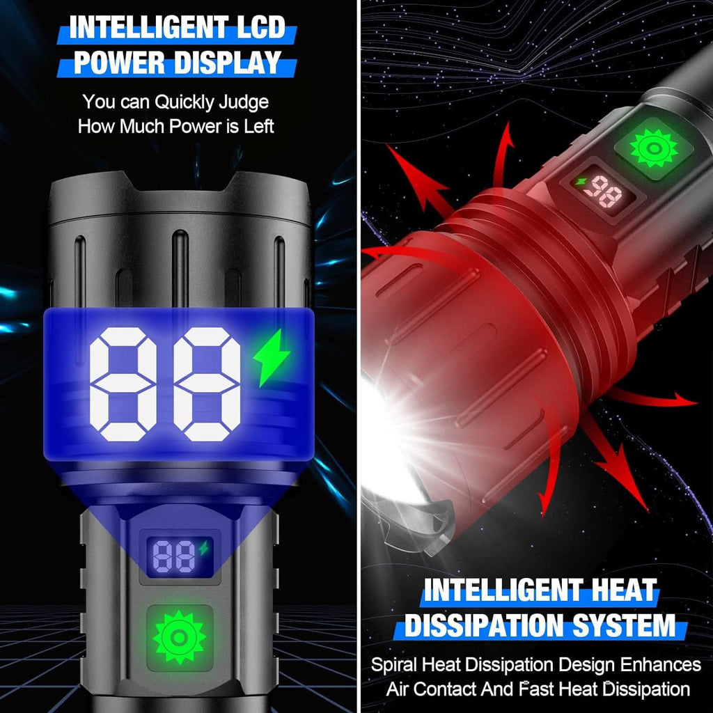 LED svítilna BEAMFORCE X100 se světelným tokem 100 000 lumenů — 5 režimů svícení, funkce powerbanky