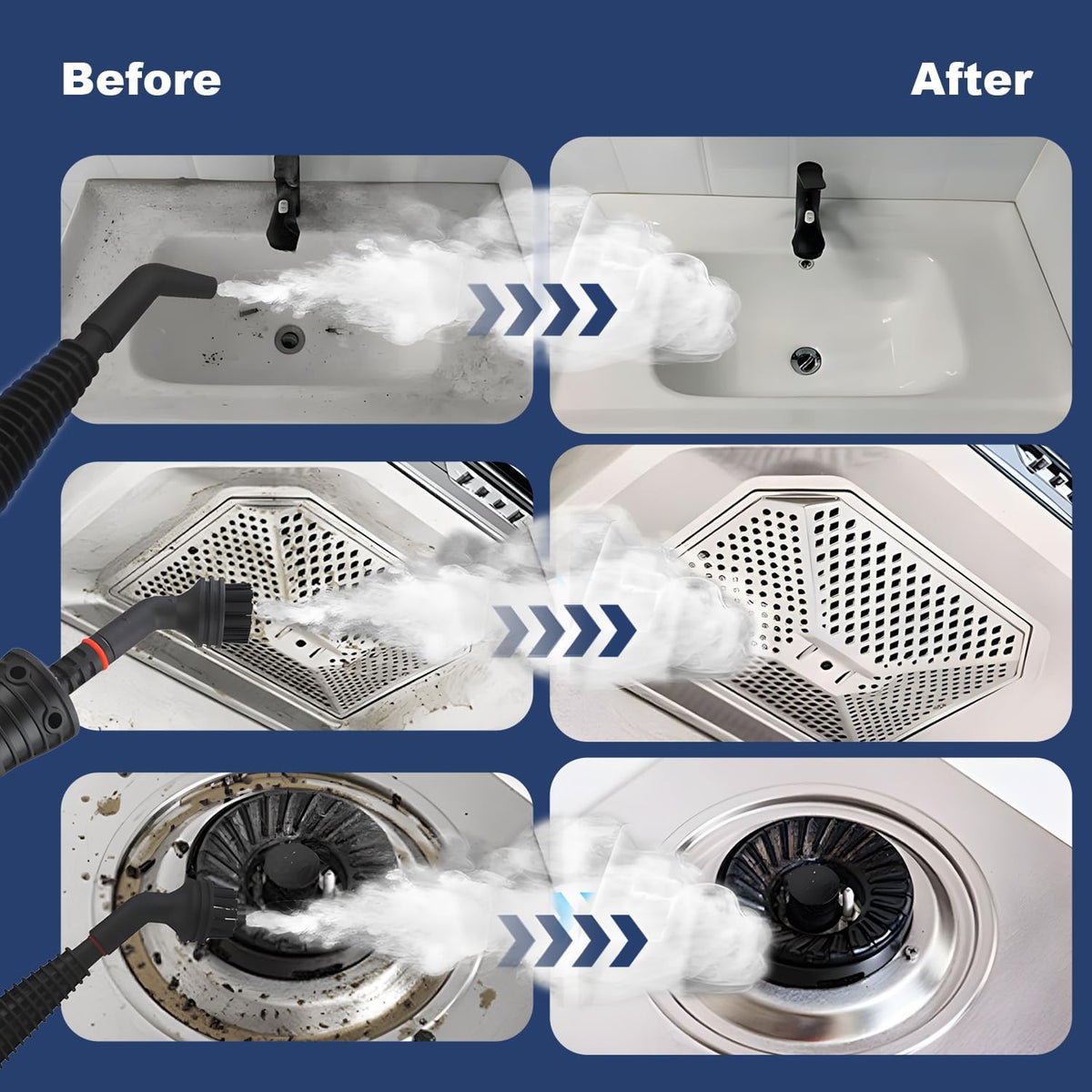 Valtira High-Pressure Handheld Steam Cleaner – 9-Piece Accessory Kit, 135°C Steam Output, 99.9% Sterilization
