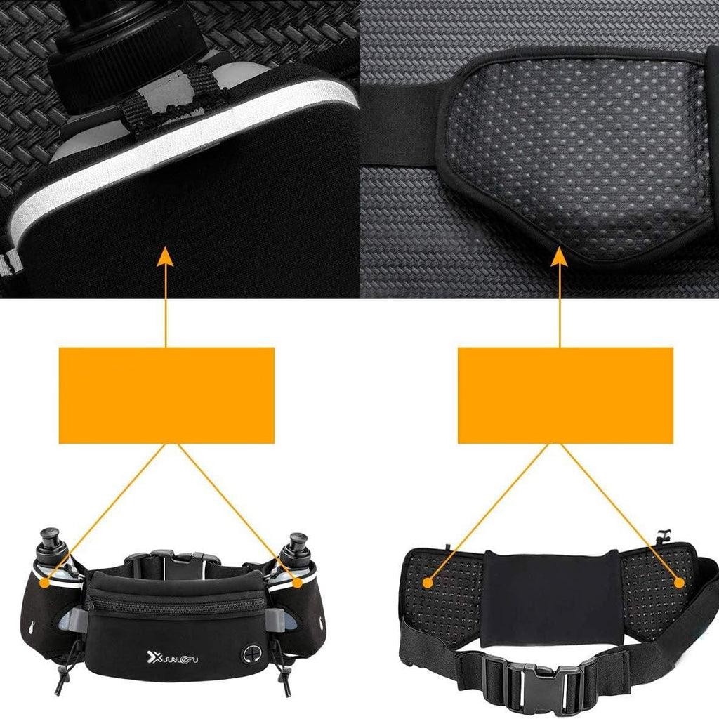 Running Waist Belt – Secure Water Bottle Holder & Storage Pocket