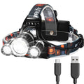 Hqdz-Td 20000 lumenin CREE LED -ladattava otsalamppu - vedenpitävä, säädettävä valokeila